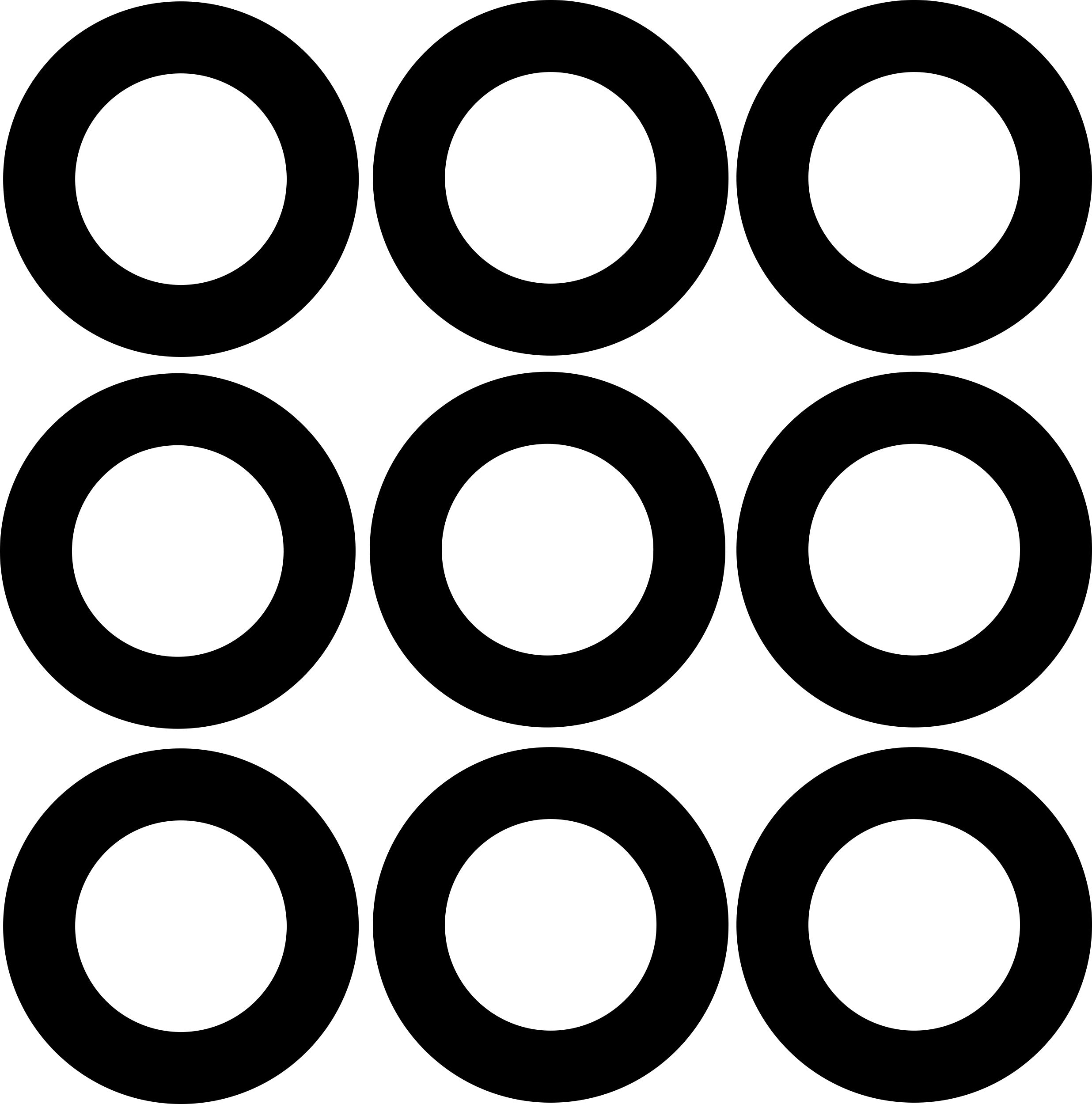 Nine Circles Line Art Svg Vector Free Vectors